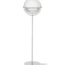 Lampe sur pied Multi-Lite, Chrome-blanc
