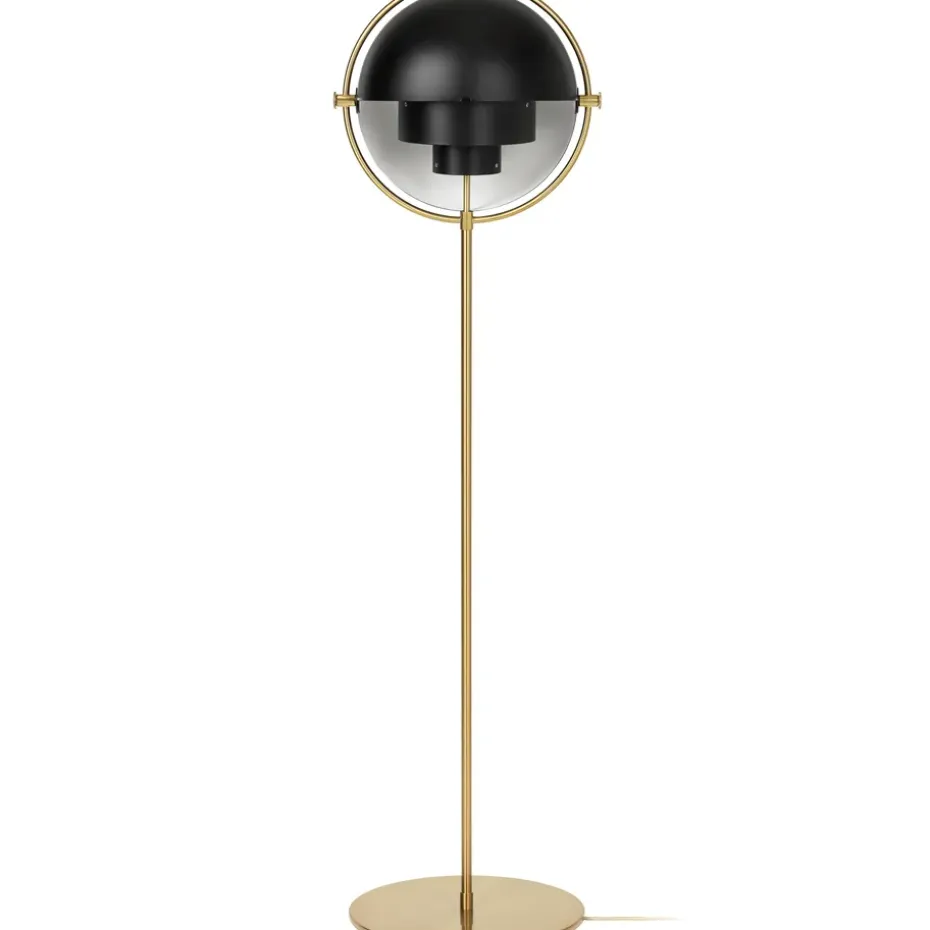 Lampe sur pied Multi-Lite, Laiton-noir