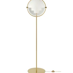 Lampe sur pied Multi-Lite, Laiton-blanc