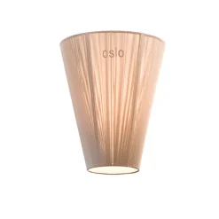 Lampe sur pied Oslo Wood abat-jour, Beige