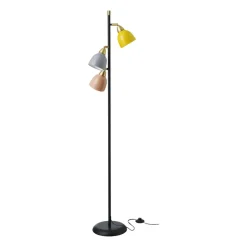 Lampe sur pied Urban Triple, Black-multi