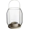 Lanterne pour bougie Ernst 22 cm, Beige