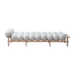 Lit de repos Dag, Hêtre-Barnum bouclé 01 Off white