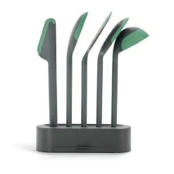 Lékué Ustensiles de cuisine non rayants 5 pièces, Vert