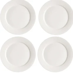 Lot de 4 assiettes Kalk 28cm, blanc