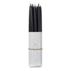 Lot de 10 bougies anciennes trempées Broste Copenhagen, Simply black