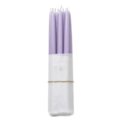 Lot de 10 bougies anciennes trempées Broste Copenhagen, Orchid lumière pourpre