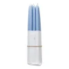 Lot de 10 bougies anciennes trempées Broste Copenhagen, Plein air bleu clair