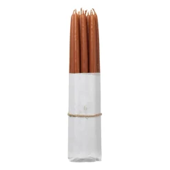 Lot de 10 bougies anciennes trempées Broste Copenhagen, Terracotta