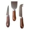Lot de 3 couteaux à fromages Astrid, Marron-argent