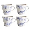 Lot de 4 mugs Havspil 30cl, bleu-blanc