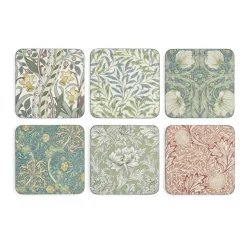 Lot de 6 sous-verres William Morris, Coloris assortis