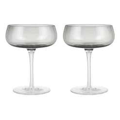 Lot de 2 verres à champagne Belo 20 cl, Fumée