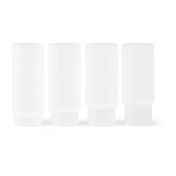 Lot de 4 Verres à long drink Ripple, Frosted