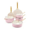 Lot de casseroles et poêles à frire Padova 10 Pièces, Blush pink