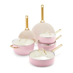 Lot de casseroles et poêles à frire Padova 10 Pièces, Blush pink