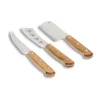 Lot de couteaux à fromage Foresta 3 pièces, Chêne-acier inoxydable