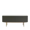 Luc Deluxe 160 table d'appoint, Taupe, dessus carrara, pieds p6, tiroirs
