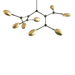 Lustre Drop Chandelier mini, Laiton