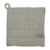 Manique Ernst rayée 23x25 cm, Sauge-blanc