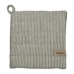 Manique Ernst rayée 23x25 cm, Sauge-blanc