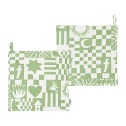 Manique Party mumin 22x22 cm 2-pack, Vert
