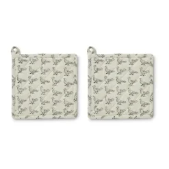 Manique Stina 20x20 cm, lot de 2, Beige