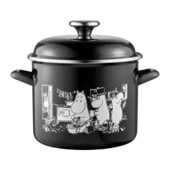 Marmite émaillée Mumin avec couvercle haut 3,5 L, Cuisine