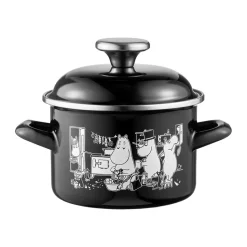 Marmite émaillée Mumin avec couvercle haut 1,5 L, Cuisine