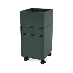 Meuble de rangement à roulettes Runner, black jade 163
