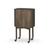 Meuble-bar Loud sur roues, Smoked oak