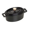 Mini cocotte ovale La Cocotte Staub 0,25 L, Noir
