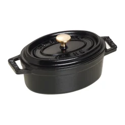 Mini cocotte ovale La Cocotte Staub 0,25 L, Noir