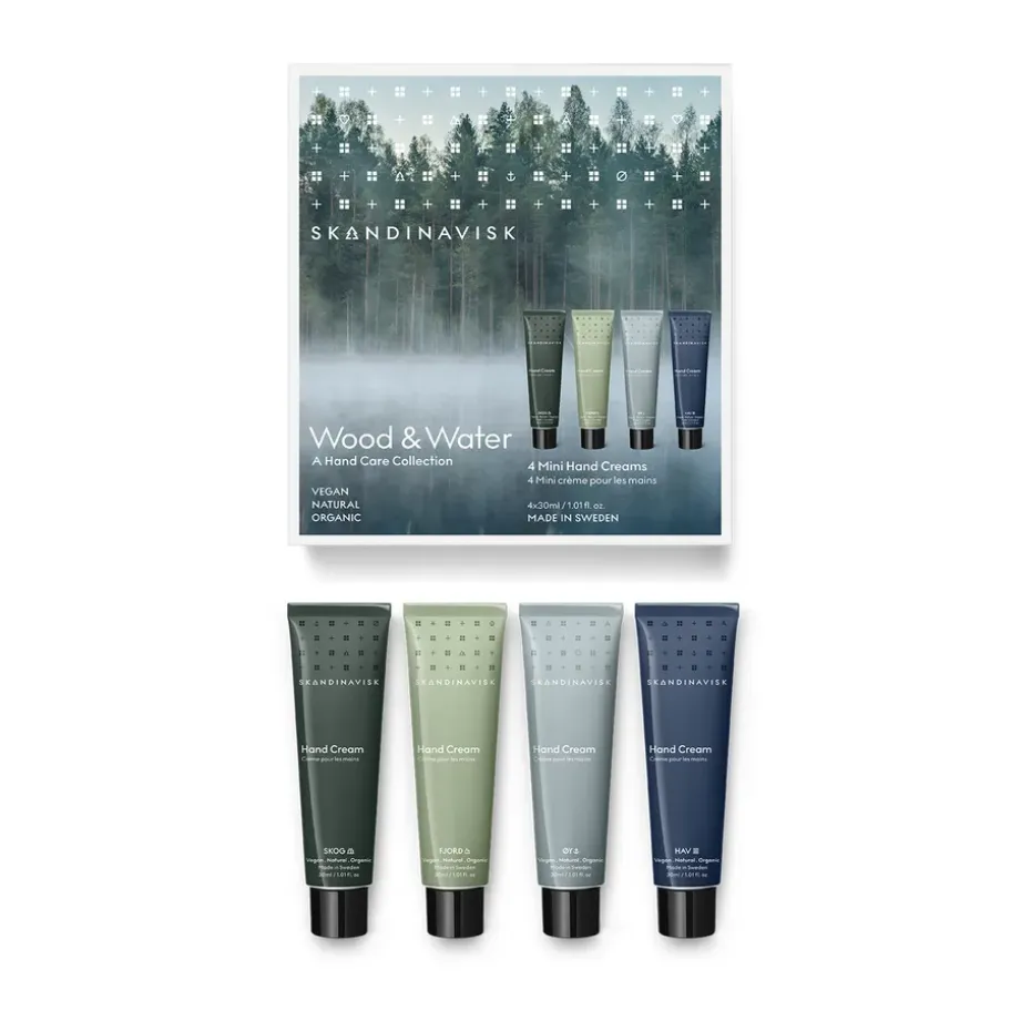 Mini crème pour les mains Wood & Water 4 pièces, 30 ml