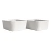 Mini plat à four Flora Lot de 2, Blanc