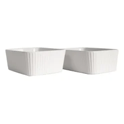 Mini plat à four Flora Lot de 2, Blanc