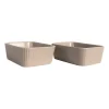 Mini plat à four Flora Lot de 2, Beige