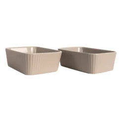 Mini plat à four Flora Lot de 2, Beige
