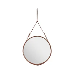 Miroir Adnet rond, brown, large