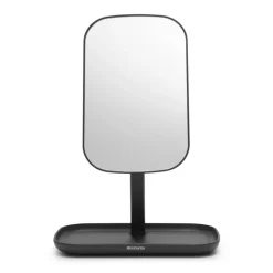 Miroir avec plateau de rangement ReNew, Gris foncé