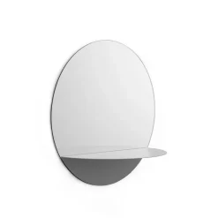 Miroir Horizon rond, gris