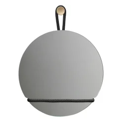 Miroir Lasso rond, Transparent-noir