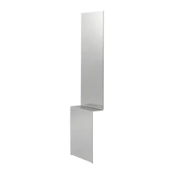 Miroir mural Pleat, Acier poli, 227x57 cm