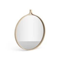 Miroir rond Comma Ø52 cm, Frêne lacqué