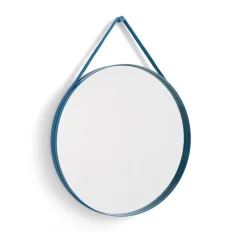 Miroir Strap Mirror Ø70 cm, Blue