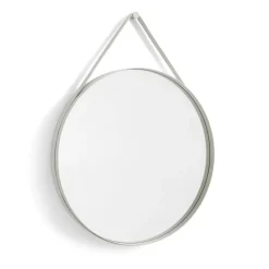 Miroir Strap Mirror Ø70 cm, Light grey