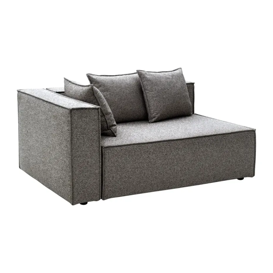 Module de canapé Muki, Smokey grey, module d’extrémité droite