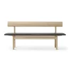 Mogensen 3171 banc, Savonné chêne-cuir omni 301 black