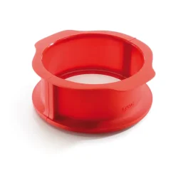 Moule à charnière avec assiette rouge Lékué, 15 cm
