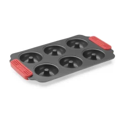 Moule à donuts antiadhésif Lékué lot de 6, Rouge